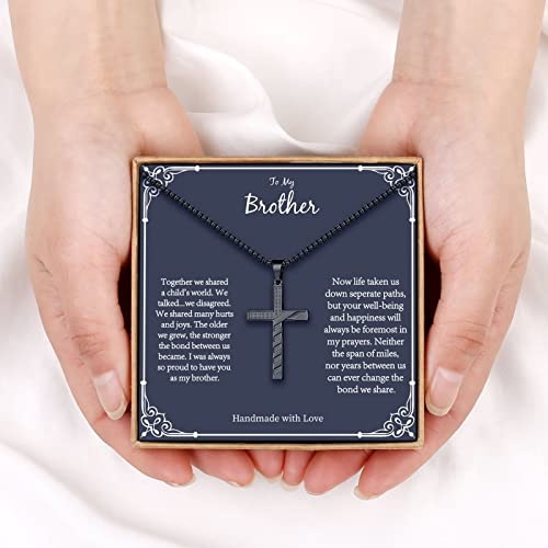 Cross-Necklaces-Gifts-for-Brother-SilverBlack-Cross-Necklace-Cuban-Chain-Cross-Pendant-Necklace-for-Men-Fathers-Day-Christmas-Gift-for-Brother