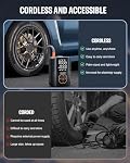 Tire Inflator Portable Air Compressor, 160PSI Tire Inflator for Car, 6X Faster Air Compressor with Digital Pressure Gauge, Tire Pump for Car, Motorcycle, Bike and Ball