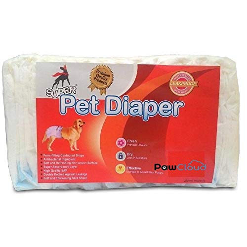 PawCloud Disposable Dog Diapers with Absorbent Wraps, Small (44 X 32 cm), Pack of 12 (B07TYG4Y8Q) Amazon Price History, Amazon Price Tracker