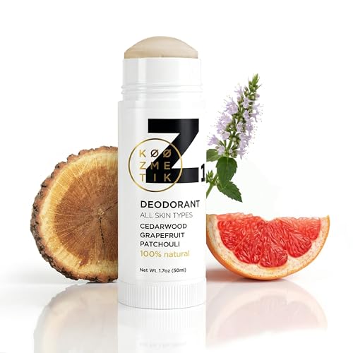 Image of 100% Natural Deodorant Stick I Aluminum Free I Chemical Free I Sweat & Odor Protection I Cedarwood,Grapefruit,Patchouli I Natural Skincare Deodorant for Everyday Z1 KOOZMETIK