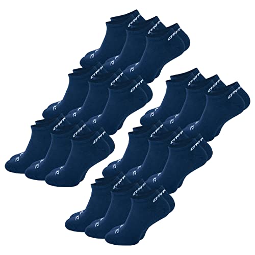 O'Neill Calcetines unisex para zapatillas, paquete de 18 unidades, calcetines deportivos, calcetines de ocio, calcetines de algodón, invisibles, deportivos, para hombre y mujer, Marine (4949p), 43-46