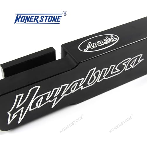 KonerStone Erweitertes Schwingen-Kit für Suzuki Hayabusa GSXR 1300 1999-2024 Gen1 2 3 Verlängerung Schwinge CNC gefräst Motorrad Modifikation Zubehör 1 Satz Schwarz 2000 2001 2002