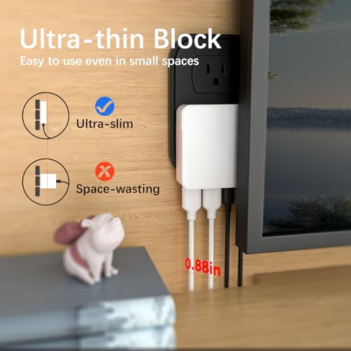 BUDI Flat USB C Wall Charger, 34W 4-Port USB Charger Block, Fast Charging Block with 20W Port Power Delivery and Dual Type-C for iPhone 16/15/14/13/12/11/Pro Max/XS/XR/8/7,Tablets - image 5