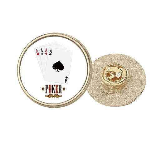 Broche ronde dorée cœur Spade Club A M cadeau chic femme
