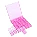 Boîte de Rangement à 20 Compartiments, Boîte de Rangement en Strass pour Nail Art en Plastique Transparent, Organiseur de Boîte de Rangement Vide pour Bijoux, Paillettes, Perles (Rose Rouge)
