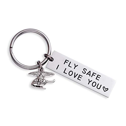 Fly Safe I Love You Keychain
