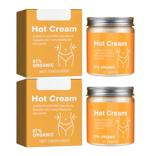 Creme zur Fettverbrennung und zum Abnehmen Schlankheitscreme 2PCS, Fettverbrennungscreme für Frauen und Männer, Schlankheitscreme für den heißen Körper, Perfekt zum Formen von Taille, Bauch und Po