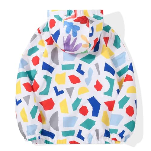 Image of SUNDAY ROSE Girls Windbreaker Jackets Lightweight Water Resistant Coat Outwear with Hooded for Kids