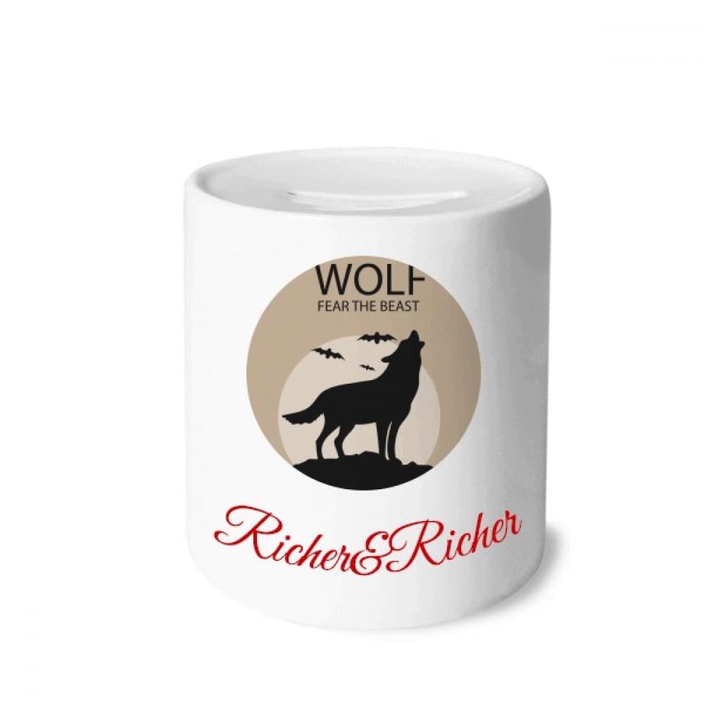 Tirelire citrouille d'Halloween Wolf Fear cadeau original pour enfants