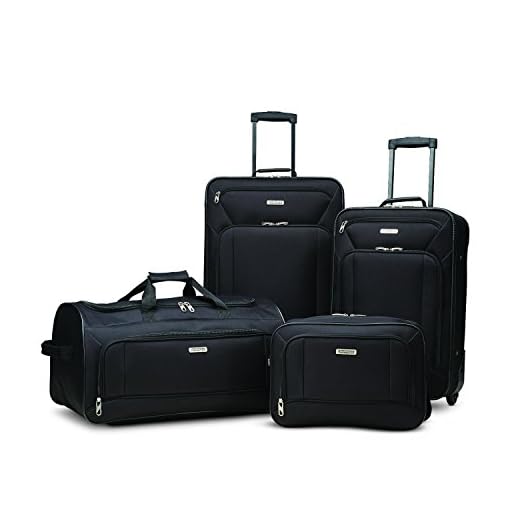 How much luggage to bring to college Ultra-Lightweight 4-Piece Softside Luggage Set