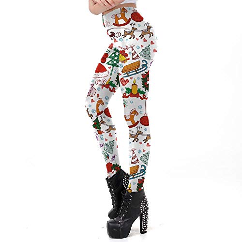 Preisvergleich Produktbild RXTSD Weihnachten Kleidung Festliche Frauen digital Bedruckte Leggings Weihnachten Hosen Frauen SKDK066 M