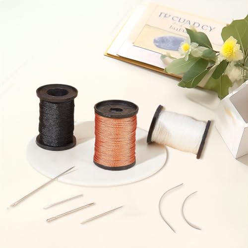 Hilo de nylon trenzado 164.04 yd 3 rollos multicolor miniatura 7