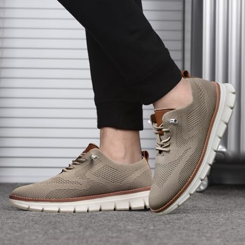 Image of Wearbreeze Shoes for Men,Business Casual Shoes Mens,Comfortable Urban Dress Shoe for Men,Oxfords Mesh Sneakers,Breathable Upper Footwear,Lace-Up Lightweight Tennis Walking Shoe
