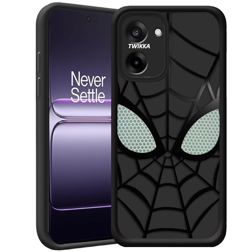Image of Stylish Spider Back Case Cover Compatible for OnePlus Nord CE 5 5G | Spidey Face Mask Case | Soft Silicone | Camera & Full Body Protection | Shock Proof | (Black)