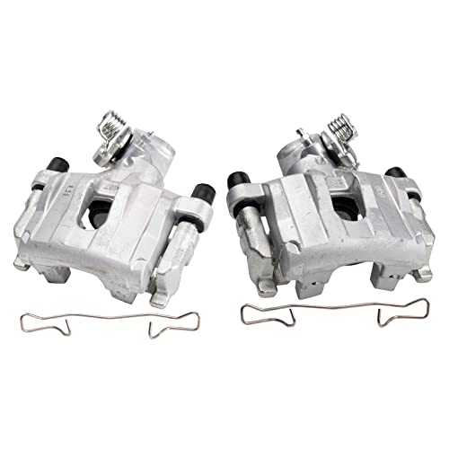 Image of TRQ Rear Brake Caliper Set Zinc Coated Hardware Compatible with 2007-2009 Ford Focus