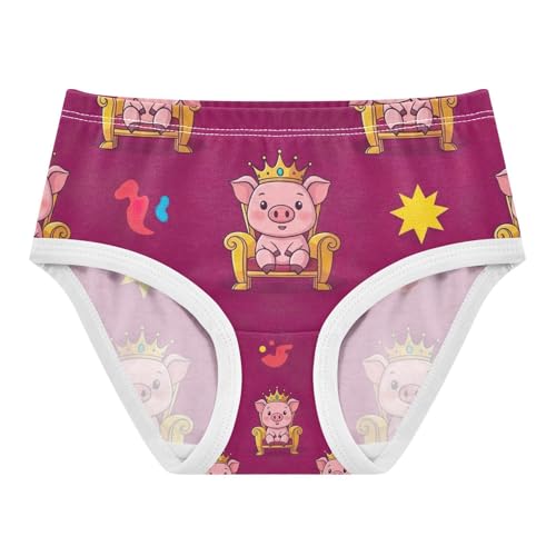 Cute Cartoon Pigs Toddler Girls Panties, Cotton Girls Underwear, 2T–8 Years