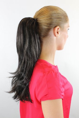 WIG ME UP - SPU-030-4 Ponytail Hairpiece extension long straight curving tips dark brown buttterfly claw grip 18inch - Image 2