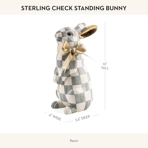 MACKENZIE-CHILDS Bunny Figurine, Rabbit Figurine Decoration for Spring, Standing, Sterling Check4