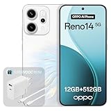 OPPO Reno14 5G 12+512GB, Smartphone Android sbloccato AI, Display 6,59" 120Hz AMOLED, Fotocamera AI 50+50MP, Batteria 6000mAh, IP69, Opal White (Include Caricatore 80W SUPERVOOC)