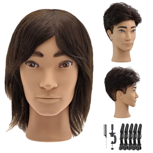 Tête de mannequin homme pour coupe de cheveux et coiffage professionnel