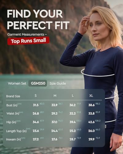 Image of MERINNOVATION Merino Wool Base Layer Set for Women 100% Merino Wool Thermal Underwear Sets Lite - Midweight Top Tank Bottom