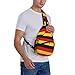 lootpe German Flag Print Daily Crossbody Sling Bag, Shoulder Backpack Chest Bag Daypacks, For Outdoor Travel Casual