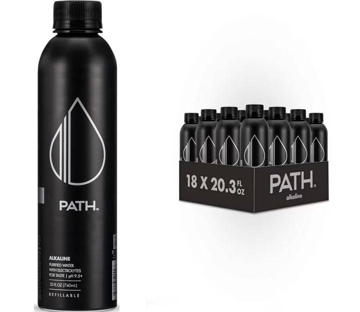 PATH Alkaline Water in Aluminum Bottle 9.5 pH 25 fl oz (pack of 18)