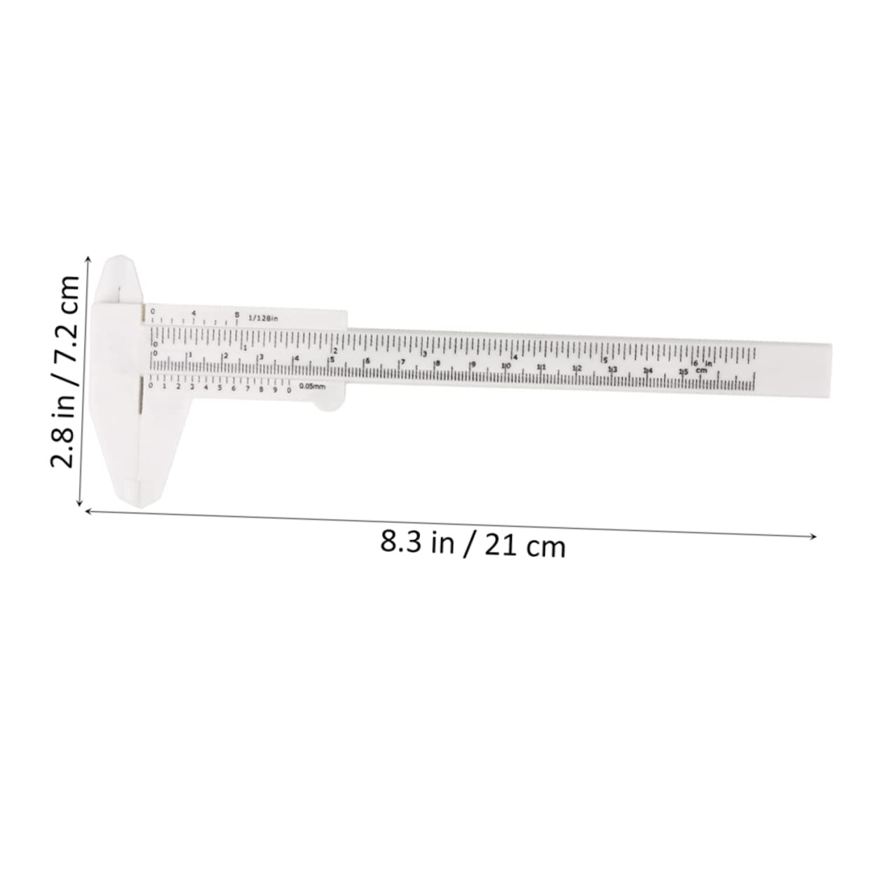NULYLU Eyebrow Ruler Stencil 5pcs Portable Caliper Precision Measuring Tool 0-150mm Plastic