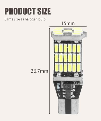 image for RACOONA 2PCS 921 LED Bulb,LED Reverse Light Bulb,Car Accessories Super