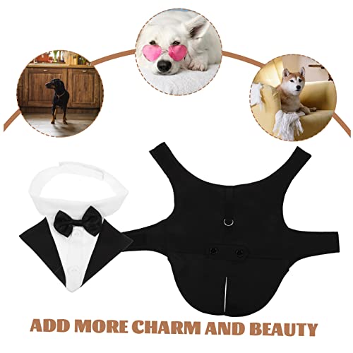 Disfraz formal para perros con pajarita y bandana miniatura 4