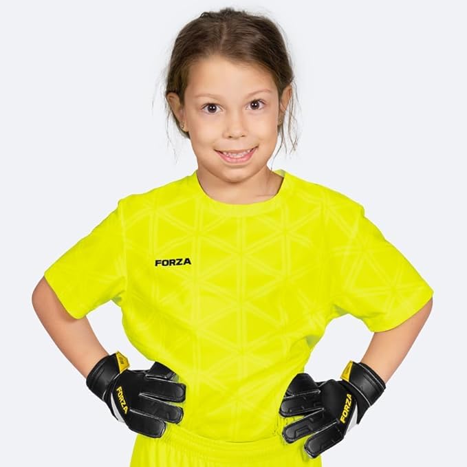 FORZA Kit Portiere A Maniche Corte per Bambini – Set Completo Unisex Junior con Maglia, Pantaloncini E Calze [5-14 Anni] | Leggero & Traspirante