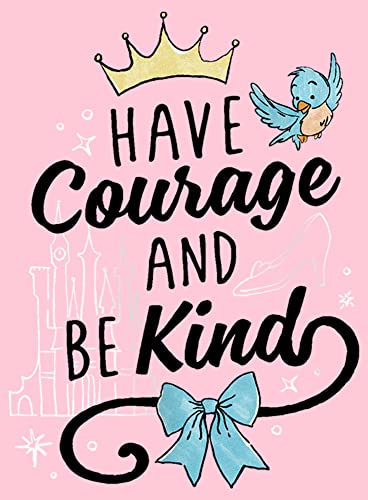 Disney Princess Have Courage and Be Kind Doodle Girl's Solid Crew Tee2