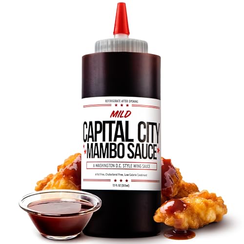 Capital City Mambo Sauce Mild, Washington DC Wing Sauces, Perfect Condiment for Wings Chicken Pork...