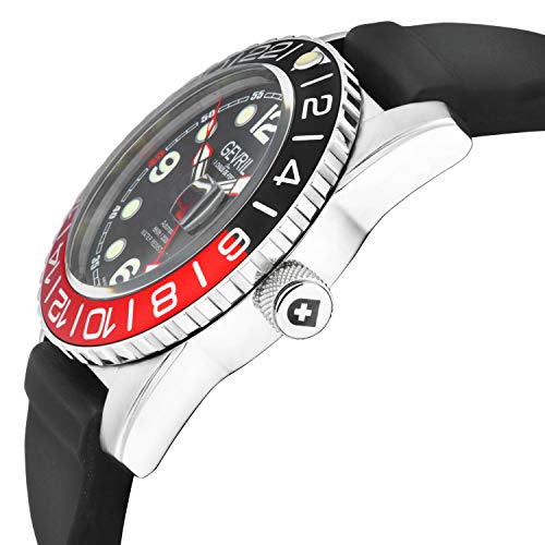 Gevril Canal St Men's Swiss Automatic 46005 Black Rubber Watch2