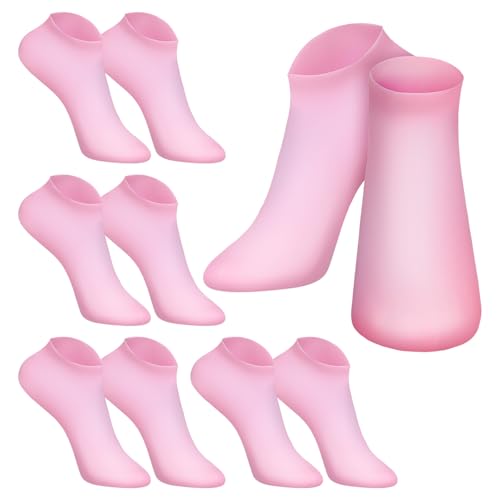 FRCOLOR Moisturizing Foot Socks 5 Pairs Silicone Spa Socks for Women Foot Care Comfortable