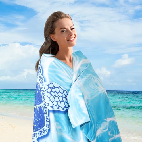 KUOGAS Strandtuch XXL 200×100 cm,Groß Schnelltrocknendes Mikrofaser Handtuch, Sandfrei Badetuch,Stranddecke Damen strandhandtuch