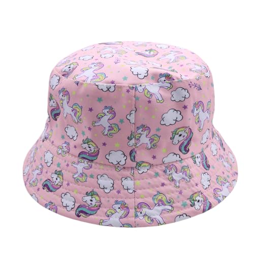Kids Bucket Hat Cute Unicorn Summer Fisherman Caps Outdoor Protection Sun Hat for Toddler Boys Girls2