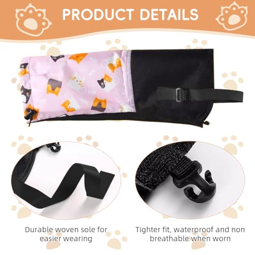 Image of PROBEROS 2 Pcs Gaiters for Hiking or Raining, for Kids Aged 9-13 Years Old, 13.7'' Waterproof Gaiters with Drawstring Fixed Hook & Loop Closure Lightweight, for Outdoor Active, Rainy, Snowy, Pink