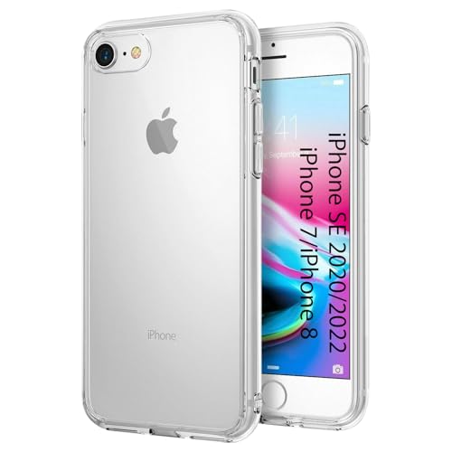 Image of KACA Clear Back Cover Case for Apple iPhone SE 2020 /2022 /iPhone 7 /iPhone 8 |Case for iPhone SE 2020 /2022|Shockproof Bumper TPU Protective Design|Apple iPhone SE 2020 /2022 Back Cover- Transparent
