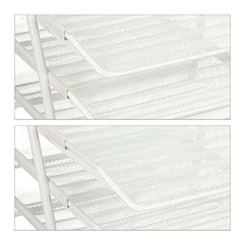 Trieur de documents A4 en maille métallique blanche robuste - 8