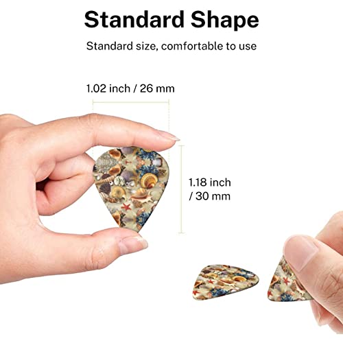 Starfish Seashell Sandy Beach Lot de 6 médiators pour guitare acoustique, guitare électrique, basse, ukulélé – fins… - Les Beatles, Paul McCartney, John Lennon, RIngo Starr, George Harrison Starfish Seashell Sandy Beach Lot de 6 médiators pour guitare acoustique, guitare électrique, basse, ukulélé – fins… – Image 8