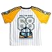 Hot Wheels Little Boys Mesh Baseball Jersey Athletic T-Shirt and Shorts Outfit Set Golden Yellow/Gray 6