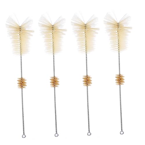 FOMIYES 4pcs Bottle Brush Straw Cleaning Brush for Tube Laboratory Beaker Brush Tube Cleaning Brush Conical Flask Brush Bristles Tube Brush Boiling Flask Brush Long Straw Brush