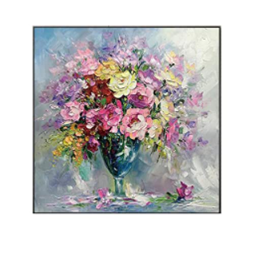 Affiches et impressions bouquet moderne de peinture sur toile pour art mural de maison 30x30