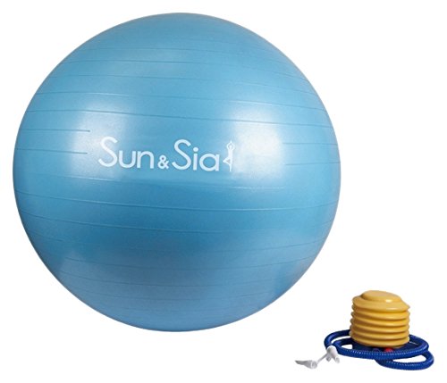 Sun&Sia YB65-BL Fitnessbal, uniseks, volwassenen, blauw