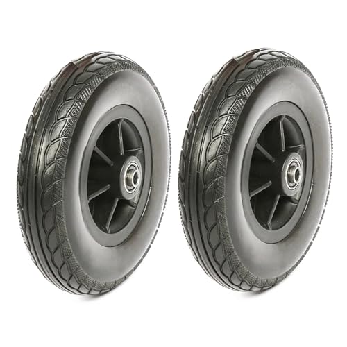 2 Pcs Wheelchair Tire Wheelset, 7 Inch Wheelchair Front Wheel Replacement Parts, Solid Tire Accessories, Low-Noise Anti-Slip