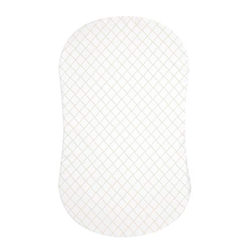 Image of HALO BassiNest Fitted Sheet – 100% Cotton, Soft and Breathable Bassinet Sheet for Babies, 30” x 16” Pre-Shrunk Sheet, Nautical Net
