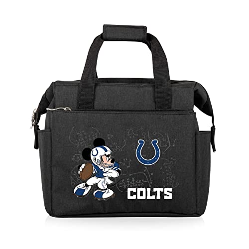 Image of PICNIC TIME NFL Mickey Mouse On The Go Lunch Bag - Soft Cooler Lunch Box - Insulated Lunch Bag, (Black)