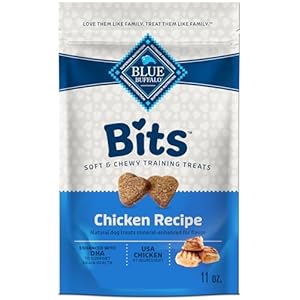 Blue Buffalo BLUE Bits Natural Soft-Moist Training Dog Treats, Chicken Recipe 11-oz Bag