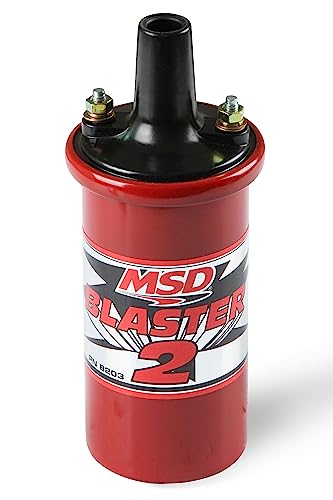 MSD 8203 Ignition Coil Blaster 2 Series (w/ballast resistor), Red, stock style ignition
